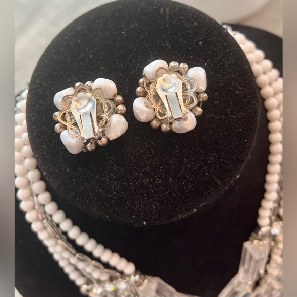 CHICOS STATEMENT NECKLACE & CLIP ON EARRINGS-SPARKLE BLING TASSLES & MORE!🔥🔥🔥 - Picture 16 of 17